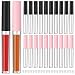 RONRONS Set of 20 Refillable Lip Gloss Bottles with Rubber Inserts,Empty Lip Gloss Tubes Containers (Pink+Black)