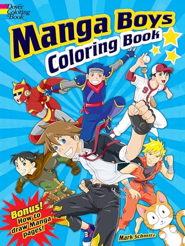 Manga Boys Coloring Book (Dover Fantasy Coloring Books)