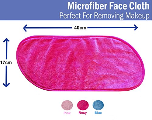 Makeup Remover Cloth Clean Towel, Reusable Facial Cleansing Towel - Chemical Free, Remove Makeup Instantly With Just Water - Money-Back Satisfaction Guaranty (1 Rosy) #TOP4