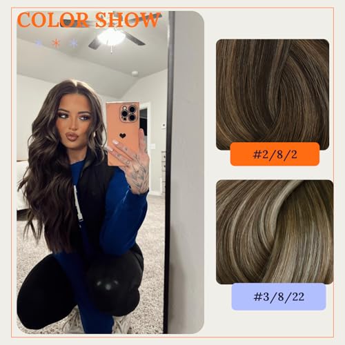 Image of Full Shine Weft Hair Extensions 24 Inch 130G Thick Weft Extension For Women
