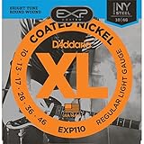 D'Addario EXP110 Coated Electric Guitar Strings, Light, 10-46