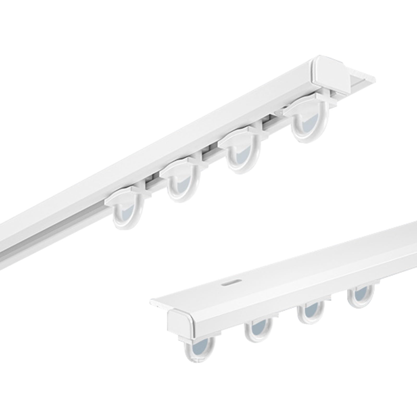 Rail de plafond pour rideaux de 1 à 6 m, système de rail à rideaux en aluminium ultra fin, tringle de séparation de pièce pour salon