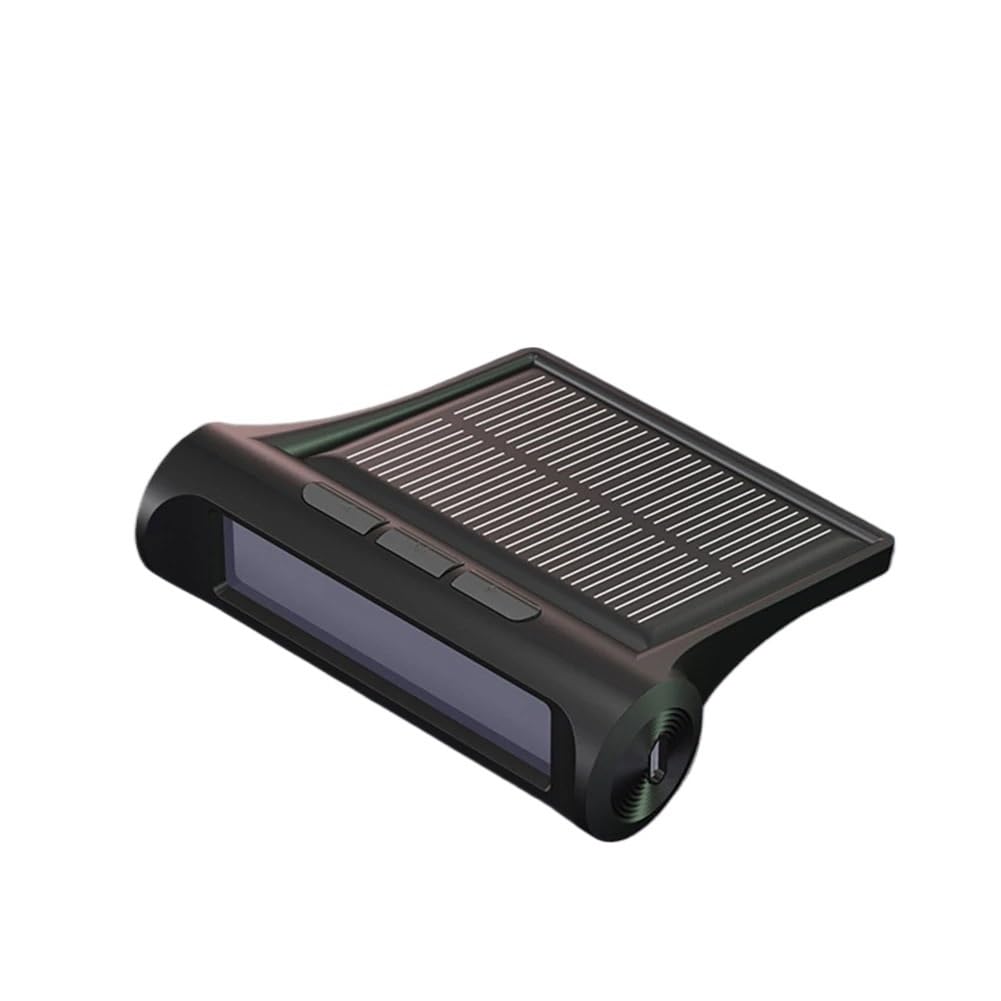 Tpms Pressione dei Pneumatici con Ricarica USB Solare for Auto Wireless Nera con 4 sensori Esterni Accessori for Veicoli Pressione Pneumatici