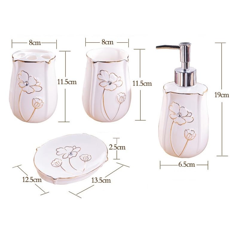 Bathroom Five-piece Ceramic Toiletries Set Wedding Gift