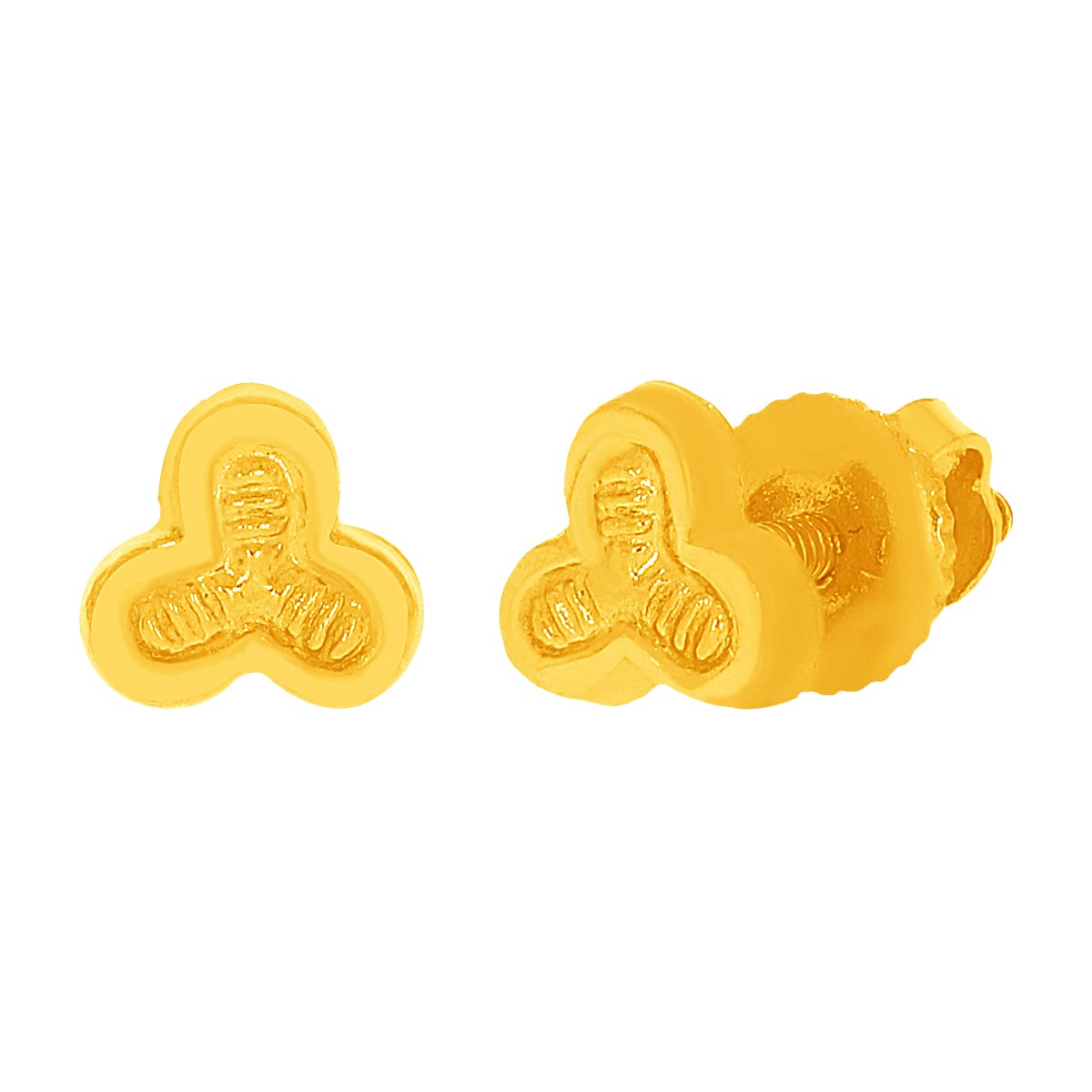 WHP JEWELLERS Clover Yellow Gold Earrings for Women 22 KT | 22 Carat Gold Earrings 916 | Gold Earrings Set | Gold Studs for Women | Womens Fashion Jewellery | Great for Gifting (B0C9X5CNF1) Amazon Price History, Amazon Price Tracker