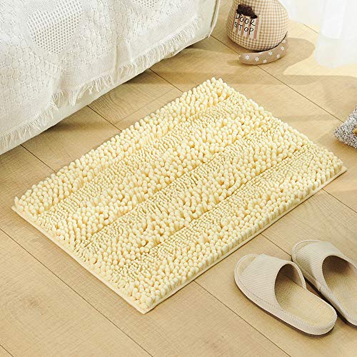 Tapis de salon moelleux anti-froid en coton chenille doux pour pieds sensibles