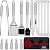 Anpro Grilling Accessories BBQ Tools Set, 15 PCS Stainless Steel Grill Kit with Case, Great Barbecue Utensil Tool for Men, Women, Dad