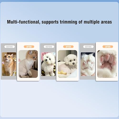 Miniatura 5 de VCM Kit de aseo y recortadora de patas para gatos y perros 2 en 1, cortapelos inalámbricos para cabello enmarañado, gatos, perros, afeitadora