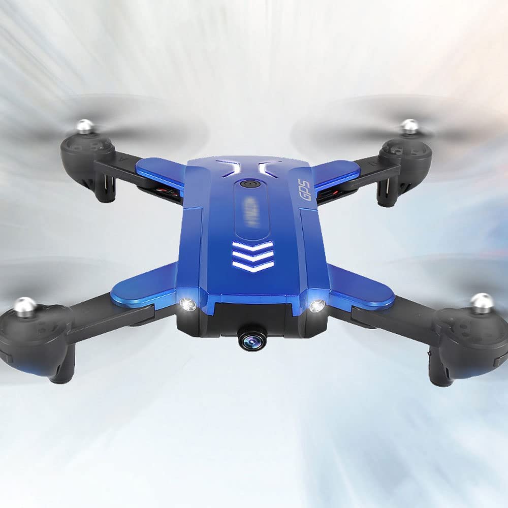 Posizionamento del flusso ottico del drone con doppia fotocamera 4K HD per principianti, GSP, luce a LED, esacottero pieghevole RC con modalità senza testa, volo a punto fisso, volo RTF stabil