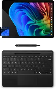 Microsoft Surface Pro 11 Bundle, 2-in-1 Tablet with Flex Keyboard and Slim Pen, 13" OLED Touchscreen, Snapdragon X Elite, 16GB RAM, 256GB SSD, Windows 11 Pro
