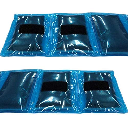 Tornozeleira Shopfisio - Caneleira Multifuncional Flexível - Par - 0,5Kg - AZUL