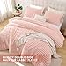 Smoofy Fluffy Full Size Comforter Sets 3 Pieces - Blush Pink Fleece Fluffy Comforter Set, Luxury Fuzzy Full Bed Set, Soft Comforter Full Size All Season, Heavy Faux Fur Comforter with 2 Pillow Cases