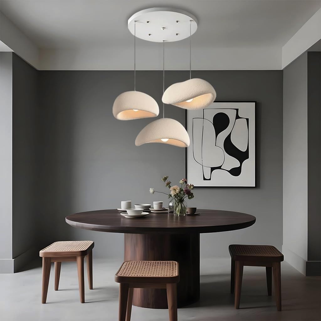 Moderne Hängeleuchte Kreative Pendelleuchte Wabi-Sabi Pendelleuchte E27 Esstisch Lampe Nordic Style Schlafzimmer Wohnzimmer Esszimmer Küche Hängelampe Kinderzimmer Kronleuchter(Blaiken Brown-A)