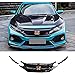 YMSHD Für Honda 10Th Civic 2016-2019 2017 2018 10. Generation Car Front Kühlergrille, Front Bumper Radiator Grilles Center Nierengitter Stoßstange, Auto Mesh Racing Grille Body Styling Zubeh