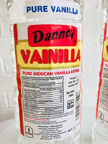 2 X Danncy Clear Pure Mexican Vanilla Extract From Mexico 33Oz Each 2 Plastic Bottle Lot Sealed #TOP1