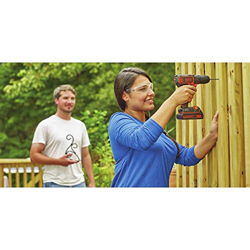 BLACK+DECKER 20V MAX Cordless Drill/Driver Kit with ‎Battery, Charger, and Double Ended Bit (BDCDD120C) - image 7