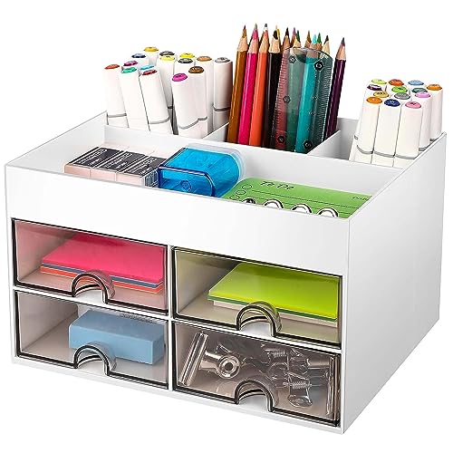 Bymivofun Organizador de Escritorio, Organizador Cajón Escritorio, Organizador Maquillaje, para el Hogar, la Oficina y la Escuela de los Niños (Blanco) Bymivofun Organizador de Escritorio, Organizador Cajón Escritorio, Organizador Maquillaje, para el Hogar, la Oficina y la Escuela de los Niños (Blanco)
