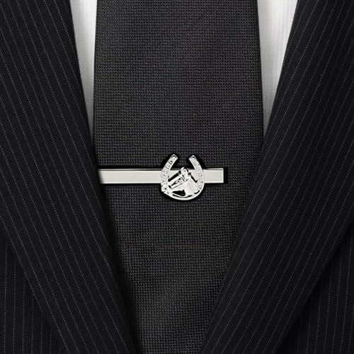 Silver Horse Horseshoe Tie Clip3