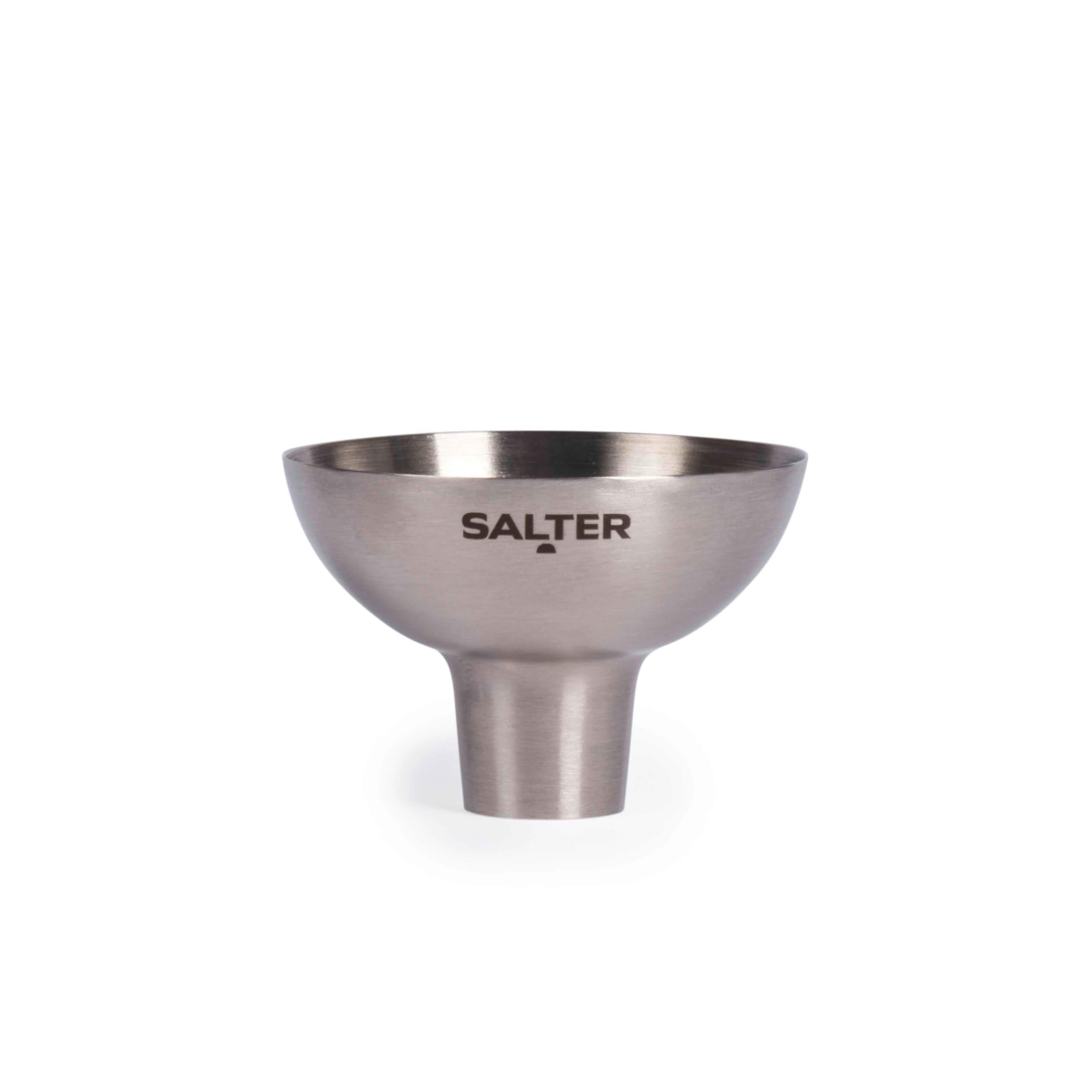 Salter Refill Funnel – Seasoning & Spice Filling Funnel, Stainless Steel, Easy to Clean, Dishwasher Safe, Coffee, Salt & Pepper, Coffee, Spices, Oils, Milk, Small Metal, BW13900EU7