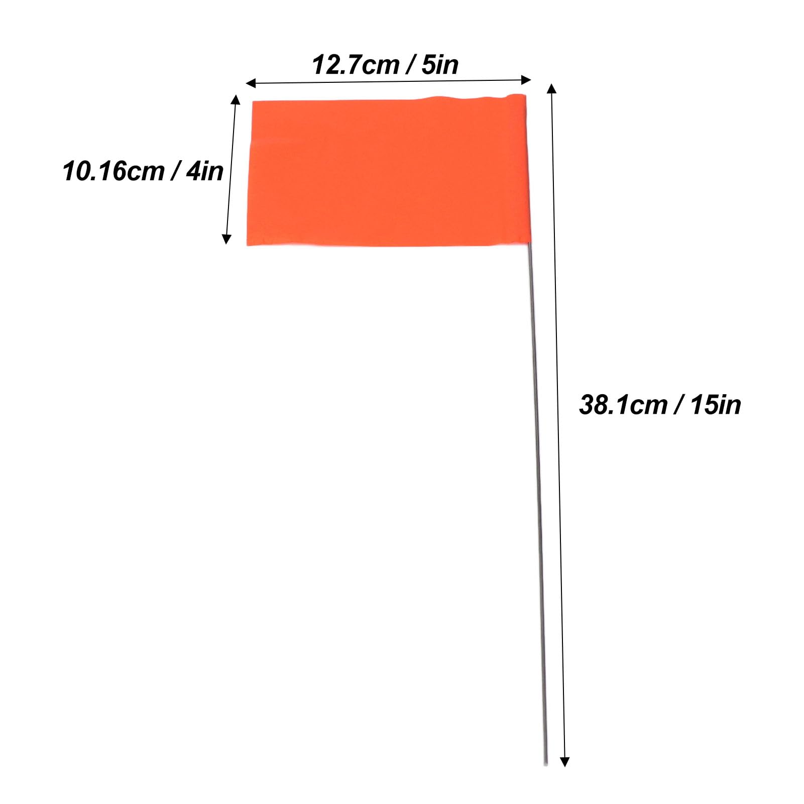 Bandiere Per Segnaletica 100 Pezzi, Bandiere Per Addestramento Cani In Acciaio Premium Indicatori Per Prato Per Teste Di Irrigatori, Sicurezza Del - Foto 8