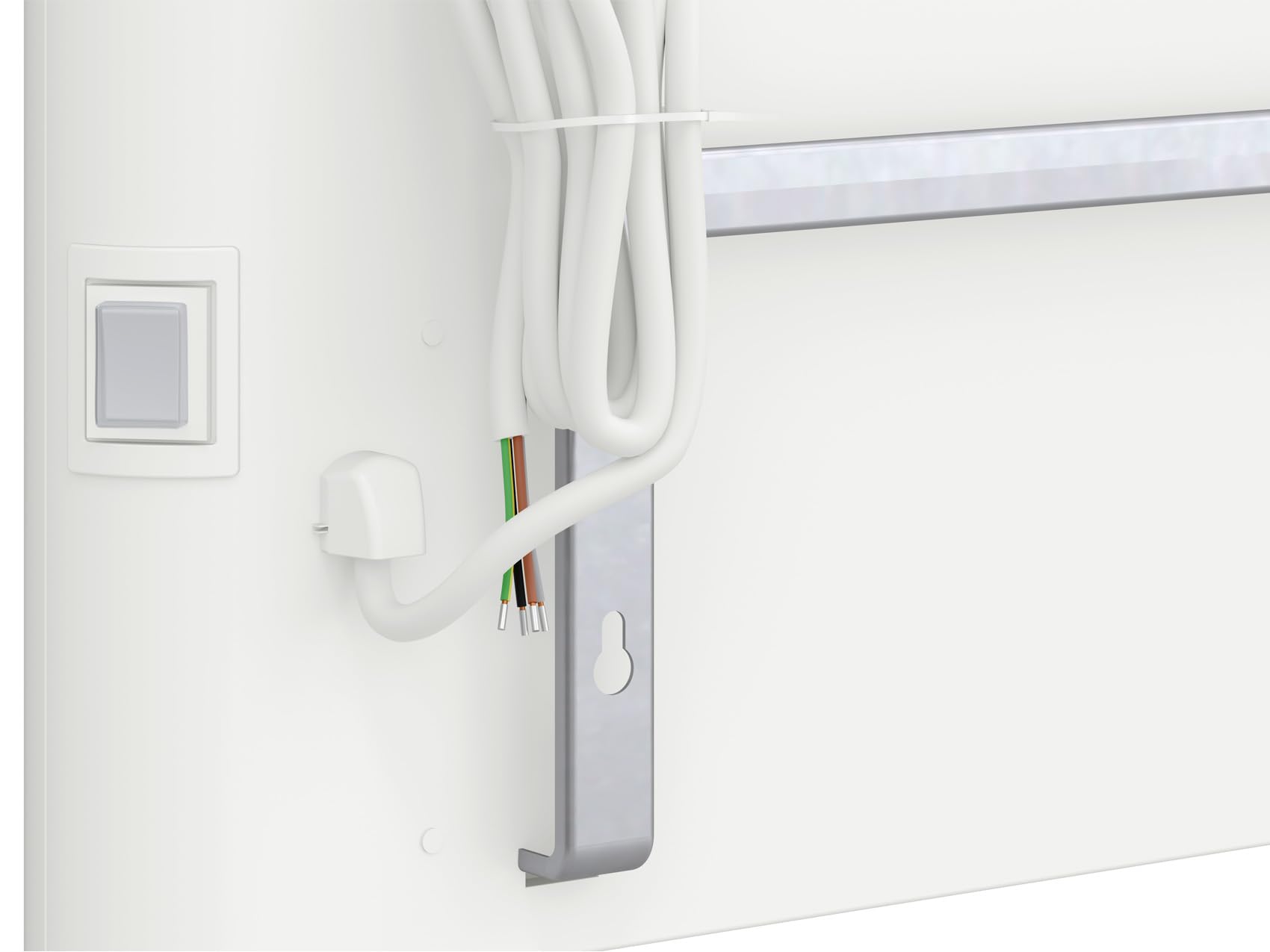 STIEBEL ELTRON Konwektor ścienny CNS-U 2000 Plus LCD, 2 kW/240 V, biały