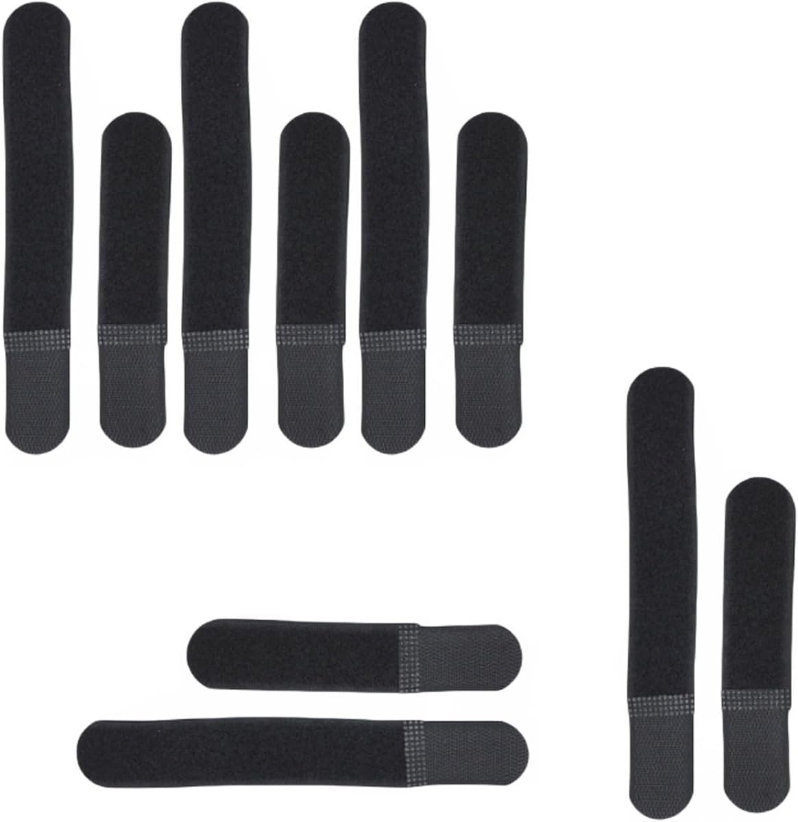 10 Pack Tactical Fastening Nylon Strap Fastening Binding Strap Molle Webbing Panel Straps Reusable Self-Adhesive Hook and Loop Securing Straps for Tactical Molle Admin Pouch Camping Hiking
