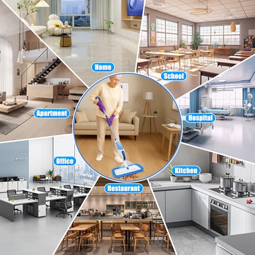 Image of Microfiber Mops for Cleaning Floors - Spray Floor Mop for Laminate Floors with 3 Washable Pads 1 Refillable Bottle - Wet Dry Dust Mop for Hardwood Tile Vinyl Wall Bathroom Kitchen