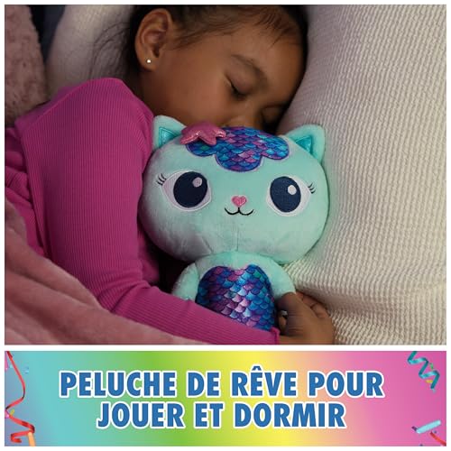 Gabby et la Maison Magique - Gabby Dollhouse - Peluche à Fonction Marine 25 Cm - Peluche Chat - Dessin Animé Jouet Maison De Poupée - Jouet Enfant 3 Ans Et +
