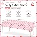 3pcs Cherry Birthday Decorations Tablecloths, Large Size Cherry and Bows Birthday Decorations Table Cloth for Cherry Themed Party, 54 x 108 Inch