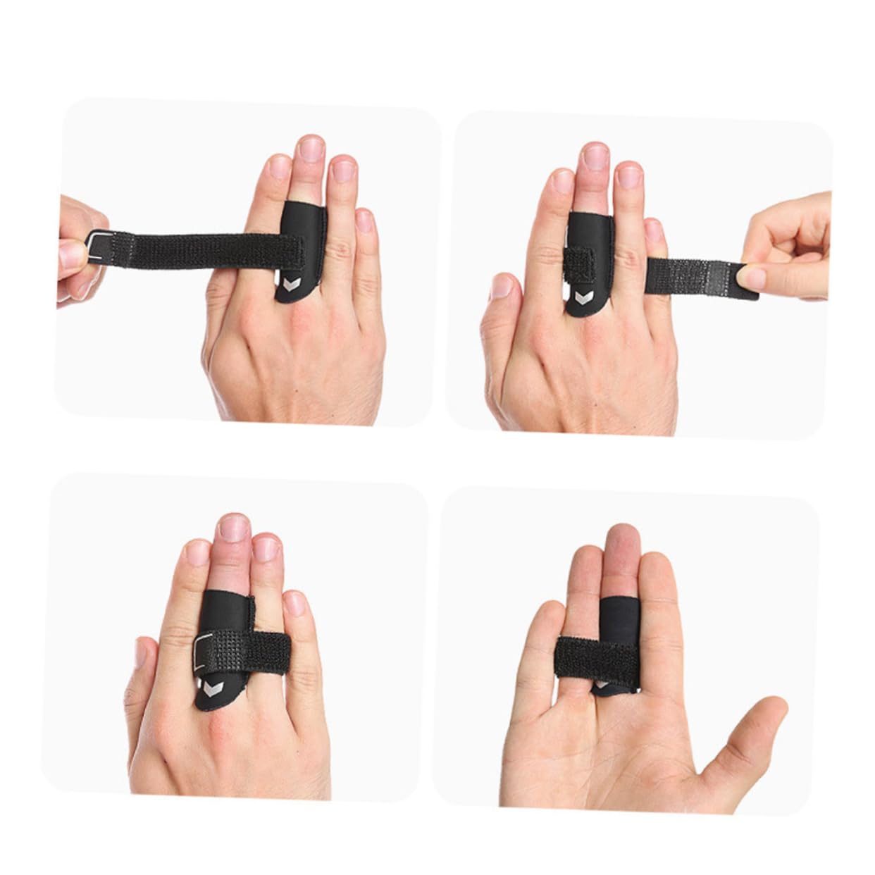 FOMIYES Sports Finger Guard Basketball Volleyball Protection Sleeve Lightweight Breathable Fabric Size l Black for Athletes