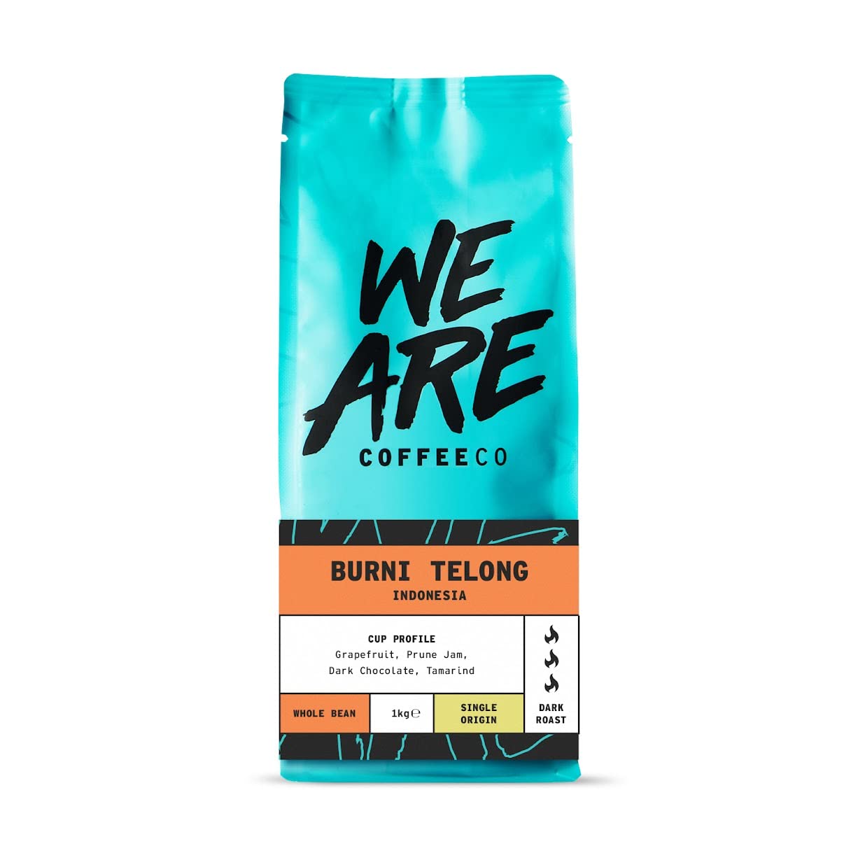Indonesia - Burni Telong - Whole Bean 1kg | Dark Roast Coffee Beans | 100% Arabica | Freshly Roasted in the UK