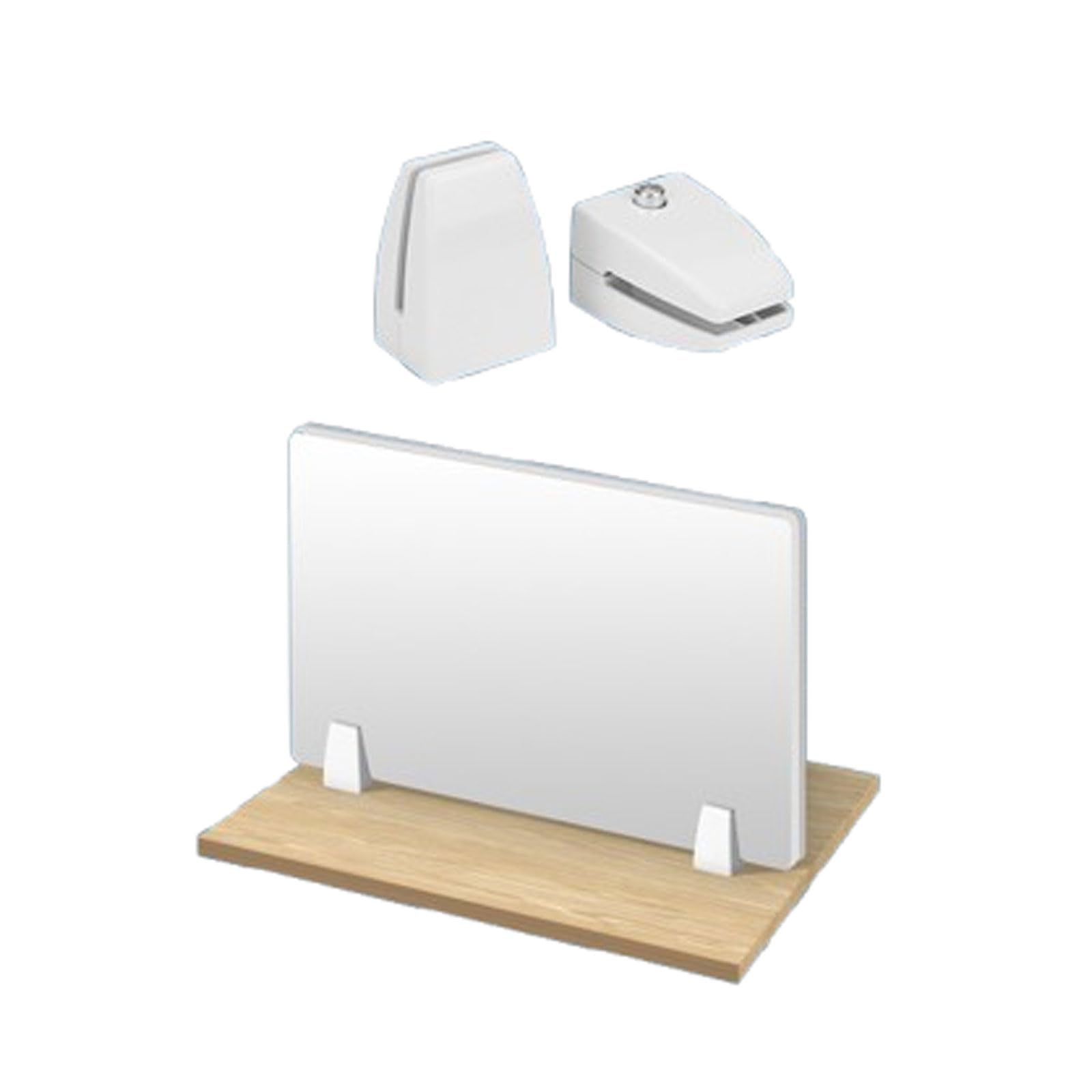 ZBBDFAZD PVC Desk Divider Partition Board - 8 Pack Privacy Panels White 50x40cm (4mm Thick) -Office Desk Dividers for Enhanced Privacy and Workspace nization