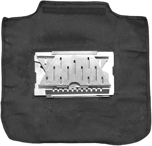 Miniatura 6 de Estufa plegable compacta de camping plegable  portátil, ligera, de acero inoxidable, estufa de leña para mochileros, senderismo y cocina al aire