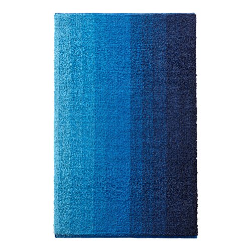 Dyckhoff Badteppich Colori, Blau, 60 x 100 cm, 100% Bio Baumwolle, GOTS