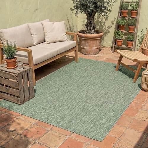 FRAAI | Home & Living In- & Outdoor Teppich - Costa Grün - Wetterfest - Polypropylen - 160x230 cm - Balkon, Garten/Terrasse - Terrasse Teppich - Outdoor Rug