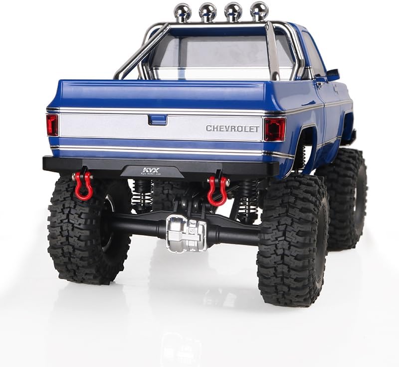 KYX Racing CNC Machined Aluminum Rear Bumper Upgrades Parts Accessories for 1/18 RC Crawler Car Traxxas TRX4M K10