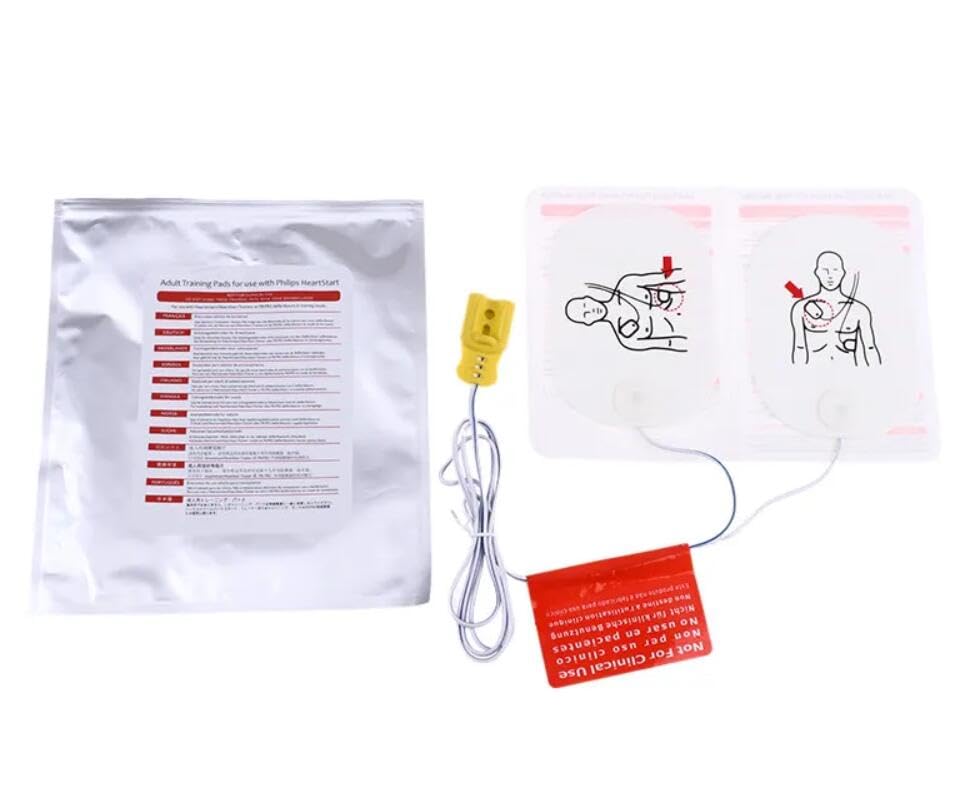 Tapis d'entraînement AED remplacement tapis d'entraînement réutilisable pour AED trainer Heartstart Fr2 Fr2+ Fr3 Mrx XI XI+ Heartstream Forerunner (10 paires)