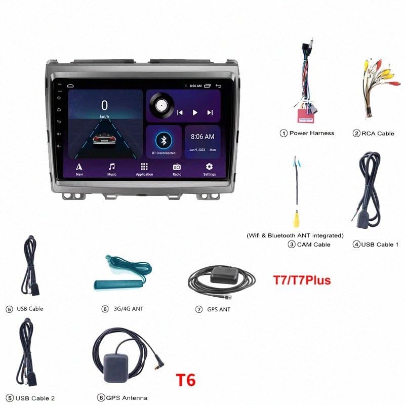 Navegación GPS 2 DIN Mazda 8 Pantalla de Coche Android Auto Bluetooth 2G 32G 7