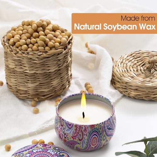 AIMASI 3 Pack Scented Candles,2.5 oz Aromatherapy Candles with Floral Scents,Soy Candles Set with 72H Burning Time,Gift for Women (Lavender+Vanilla+Rose) - Image 6