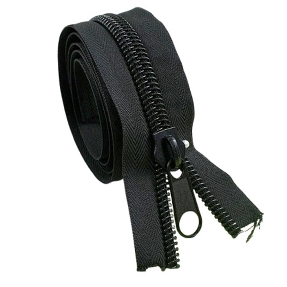 DIY Craft Zipper 1pc Black Nylon Zipper, Length 1meter-5meters No.3 Plastic Coil with Slider for DIY Sewing Crafts(5Meters)
