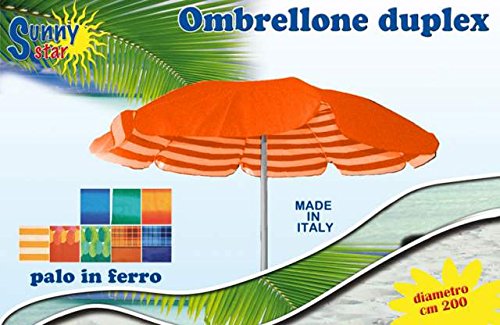 Preisvergleich Produktbild C&C Duplex Sonnenschirm Durchmesser 200 cm mit Eisenpfosten Mare Geschenkidee STC0854