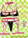Kaei&Shi Garter Lingerie For Women,Glow In The Dark Blacklight Strappy Underwire Choker Sexy Lingerie,Adjustable Straps Sheer Thong Belt Matching 4 Piece Lingerie Set Boudoir Neon Pink Large