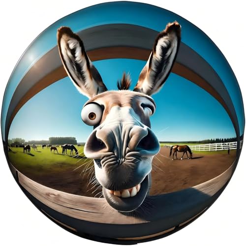 Image of Spare tire Covers 17 inch for Trailers RV Spare tire Cover Wheel Sun Protectors Weatherproof Wheel Covers Waterproof Universal Fit for Camper Trailer Rv SUV Truck Travel Funny Donkey