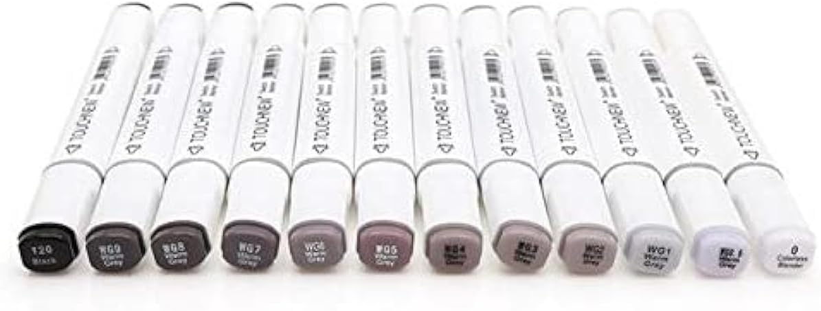 BEMLP 30 Colors Grayscale Art Marker Pen Double-Ended Sketch Markers Alcohol Based Ink Neutral Gray Tones Art Supplies for Sketching Shading Illustrating Drawing (30 Colors gery Markes)