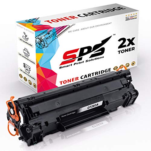 Smart Print Solutions 2x SPS Compatible Toner Cartridge Replacement for HP CF283A 83A Bk | Black | Laserjet Pro MFP M125a M125nw M125rnw M225dn M225dw M127fn M127fw M201dw M201n | 1500 Pages Yield