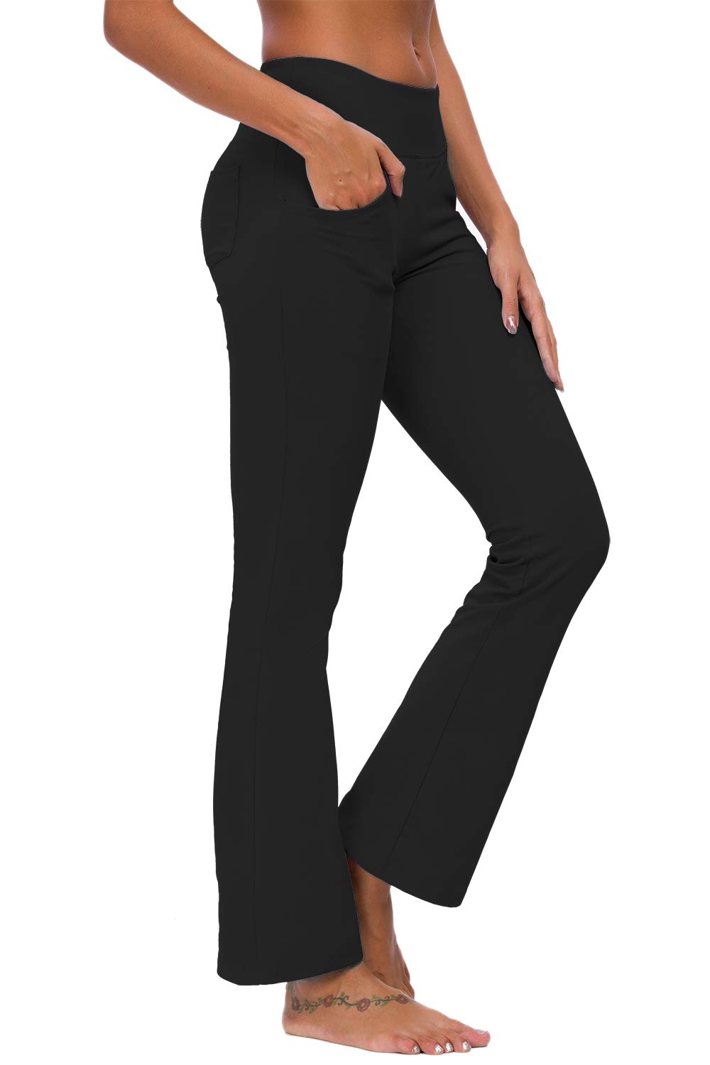 Bootcut Yoga Pants for Women with Pockets, Flare Yoga Pants High Waist