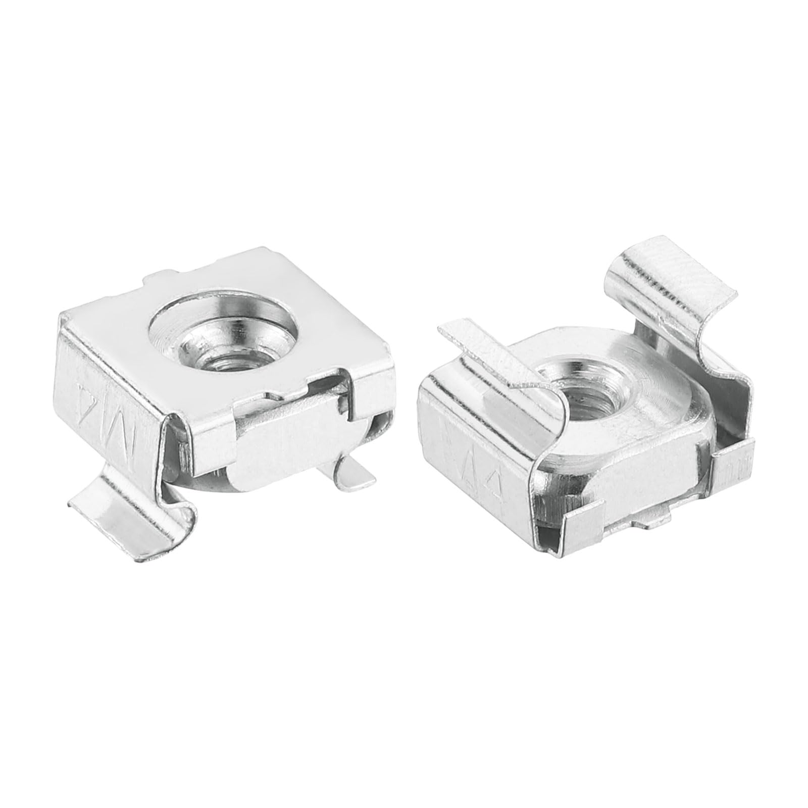 QUARKZMAN M4 x 0,7mm Gabbia Dado 5pz Scatto Gabbia Dadi Carbonio Acciaio Zinco Placcato Metrico Dado per Server Rack Armadietto Argento