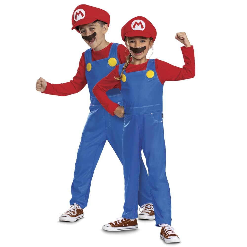 Disguise Bros Mario Fancy costume Child Unisex Game