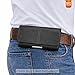 Wireless City Leather Phone Holster for iPhone 17/17 Pro 16/16 Pro/16e 15/15 Pro 14/14 Pro 13/13 Pro 12/12 Pro 11 XR Horizontal Belt Clip & Loop Phone Pouch Magnetic Closure Phone Holder for Men Black