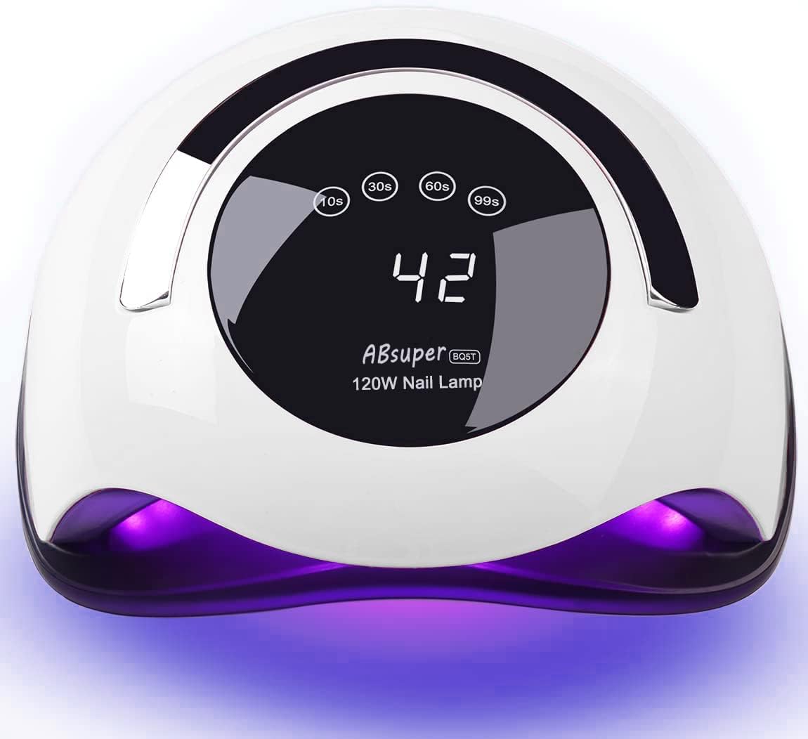 UV LED Nail Lamp, Professional Gel Nail Polish Lamp, Faster Nail Dryer with Touch Screen Portable Handle and Automatic Sensor, Nail Art light Tools for Fingernail&Toenail
